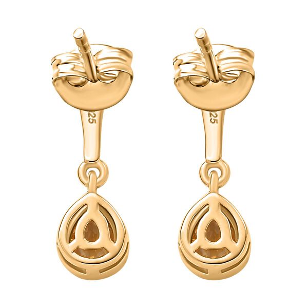 AA nat&uuml;rlicher goldener Tansanit Ohrringe, ca. 0,58 ct. image number 5