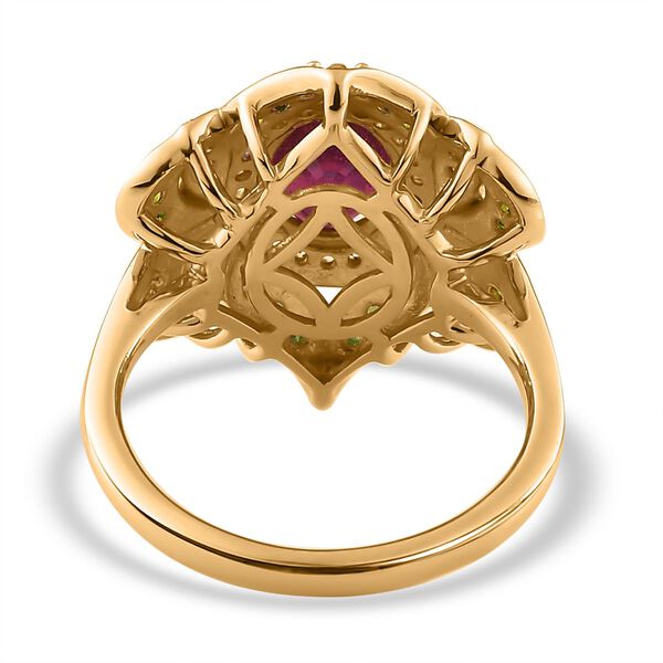 Afrikanischer Rubin und Chromdiopsid Ring, ca. 3.49 ct image number 6