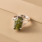 Natürlicher Moldavit-Ring, 925 Silber  ca. 4,80 ct image number 1