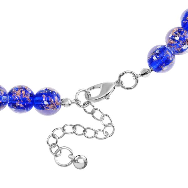 Blaue Halskette im Murano-Stil, 50+5cm image number 6