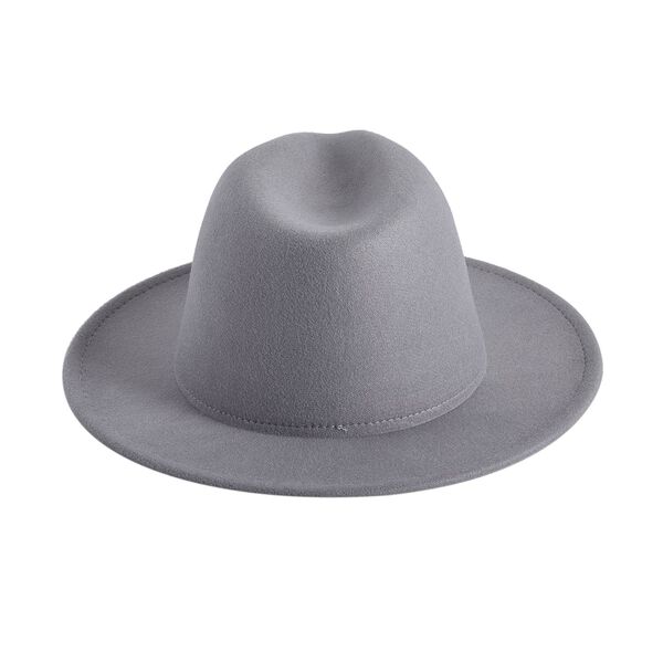 LA MAREY Unisex Fedora Hut, 56-58cm, Grau image number 3