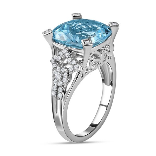 GP Bella Italia Kollektion - Himmelblauer Topas, Zirkon und blauer Saphir-Ring - 8,96 ct. image number 5