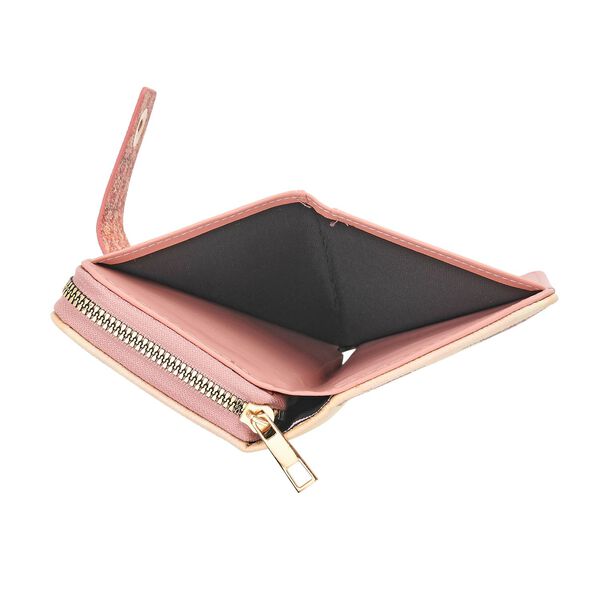 Langportemonnaie, RFID-Schutz, 19x4x9cm, Pink Gold, Alphonse-Mucha-Motiv. image number 7