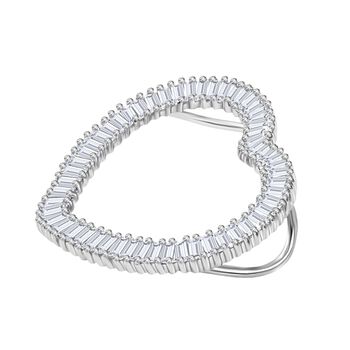 VS Diamant Herz Anh&auml;nger in 950 Platin - 0,42 ct.