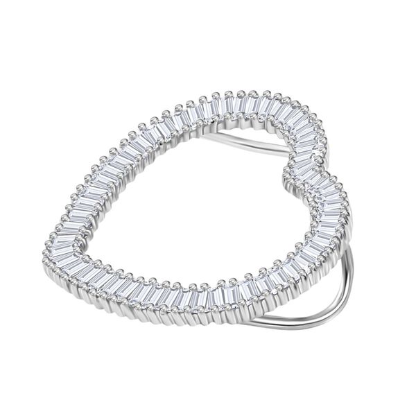 VS Diamant Herz Anh&auml;nger in 950 Platin - 0,42 ct. image number 4