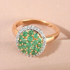 AAA Smaragd-Ring, 925 Silber vergoldet  ca. 1,05 ct image number 1
