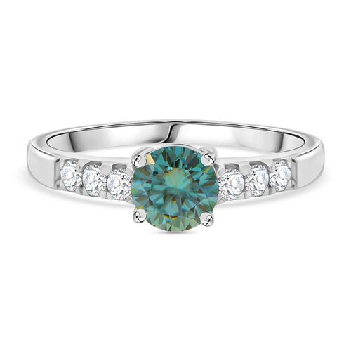 Paraiba Moissanit Ring 925 Silber rhodiniert (Größe 21.00) ca. 1,34 ct image number 0