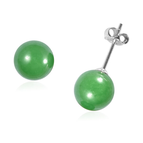 2er-Set - Gr&uuml;nes Jade-Armband, 19 cm, und Ohrstecker - 111,50 ct. image number 4