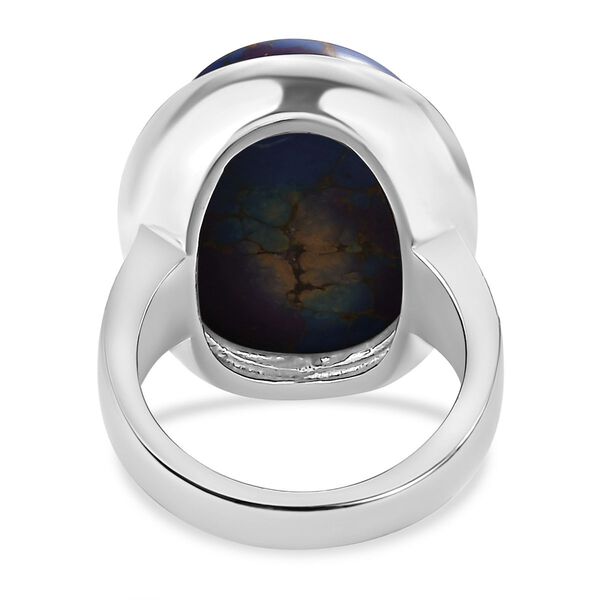 Lila T&uuml;rkis Ring, Edelstahl, (Gr&ouml;&szlig;e 21.00), ca. 16.09 ct image number 6