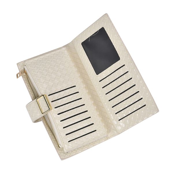 PU-Leder Brieftasche mit RFID-Schutz, beige image number 6