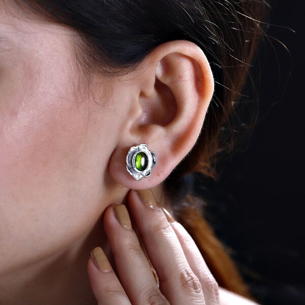 Ammolit Ohrringe 925 Silber rhodiniert ca. 2,36 ct. image number 3