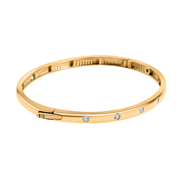 Armreif mit Diamantakzenten in Goldton, 19 cm image number 4