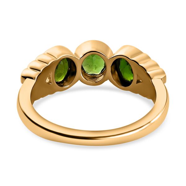 Natürlicher Chromdiopsid Ring, 925 Silber vergoldet (Größe 17.00) ca. 1.20 ct image number 6