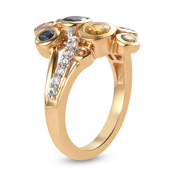 Mehrfarbiger Saphir und Zirkon-Ring - 1,40 ct. image number 5