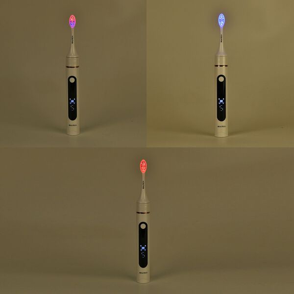 BEAUTECH Zahnbürste mit therapeutischem LED-Licht, 5 Modi und 4 zusätzliche Köpfe, Weiß image number 14