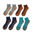 4er-Set Kupfer Socken, Größe S/M, Länge 26 cm, Blaugrün, Blau, Dunkelgrau, Braun image number 0