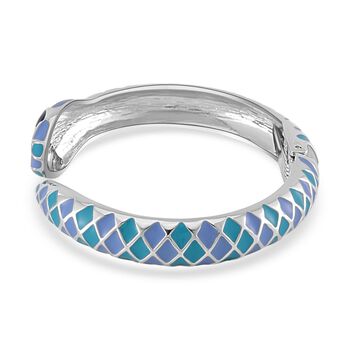 Designer Stil - emaillierter Schlangen Armreif, ca. 18 cm ca. 32,00g