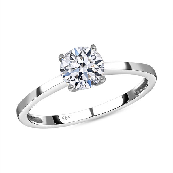 LUXURIANT IGI zertifizierter SI-GH Labor Diamant Ring in 585 Wei&szlig;gold- 1 ct. image number 6