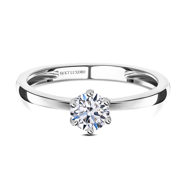 LUXORO SI-GH Labor Diamant Ring in 585 Wei&szlig;gold - 1 ct.