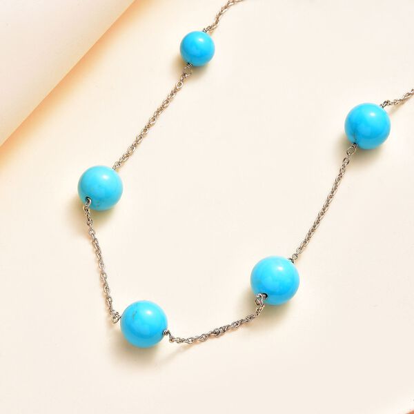 Feine T&uuml;rkis-Perlen-Halskette- 35ct. image number 2