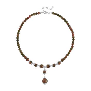 Unakite Halskette, 45cm - 37 ct.