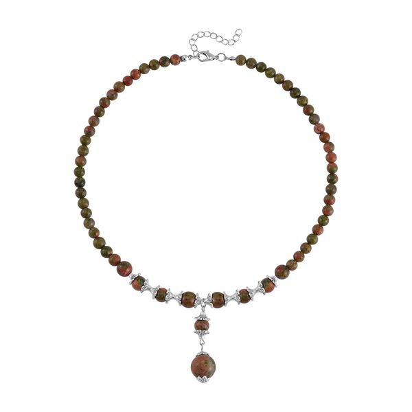 Unakite Halskette, 45cm - 37 ct. image number 4