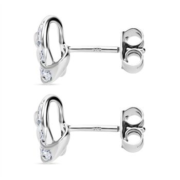 LUXURIANT SI Labor Diamant Ohrringe, 925 Silber platiniert - 0,50 ct.