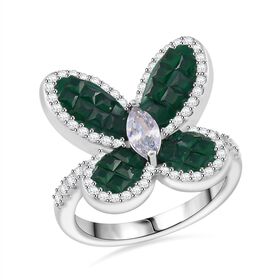 Grüner und weißer Zirkonia Ring