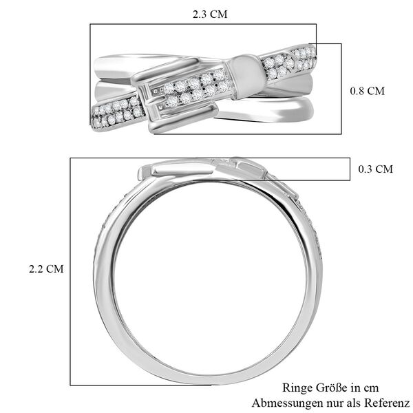 LUSTRO STELLA wei&szlig;er Zirkonia Schnallenring image number 5