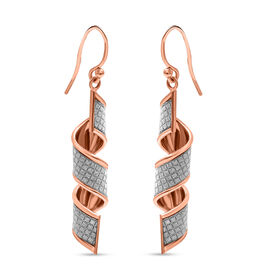 Diamantschliff Fusilli Ohrhänger in rosévergoldetem Silber
