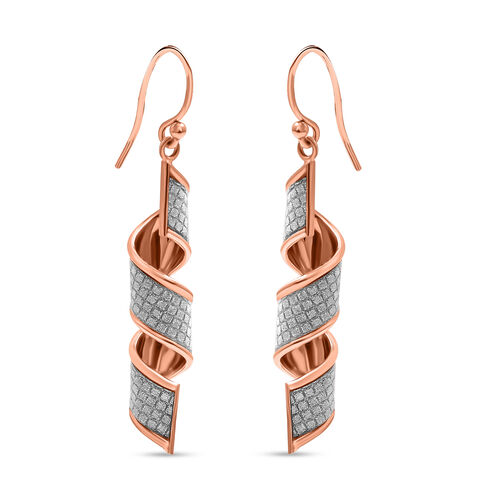 Diamantschliff Fusilli Ohrhänger in rosévergoldetem Silber image number 0