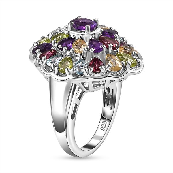 Afrikanischer Amethyst, Rhodolith Granat Ring in Birnenform, 925 Silber rhodiniert (Größe 19.00), ca. 5.20 ct image number 5