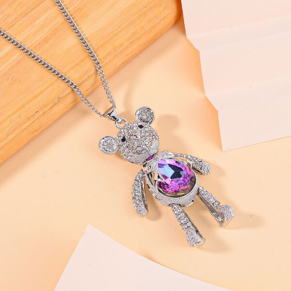 Lila Kristall, Schwarzer Kristall Halskette, ca. 73.75cm image number 2