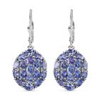 Tansanit Ohrringe 925 Silber rhodiniert ca. 6.05 ct