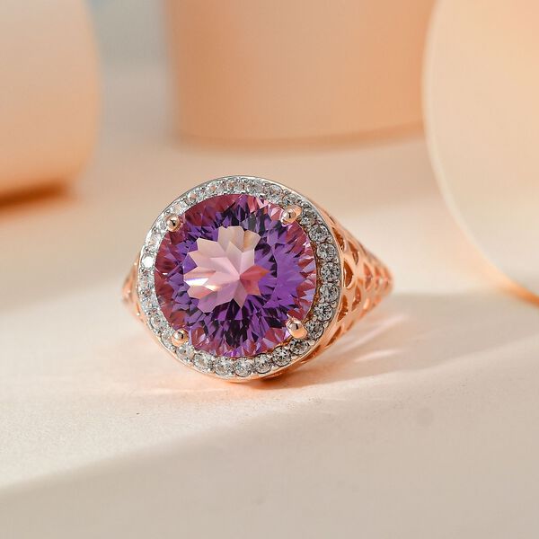 Rose De France Amethyst und Zirkon Ring - 6,98 ct. image number 2
