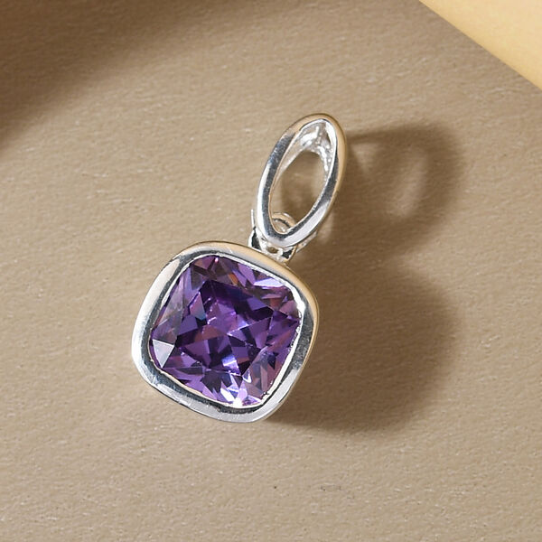 LUSTRO STELLA - Amethyst Zirkonia-Anh&auml;nger, 925 Silber ca. 3,59 ct image number 3