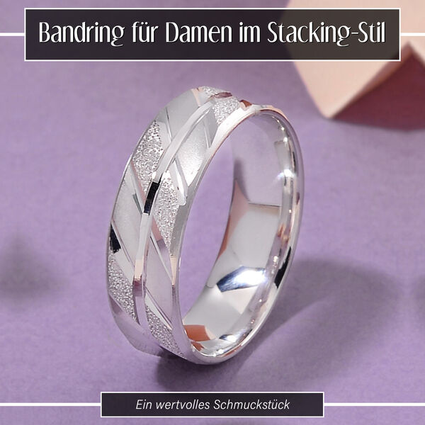 Stacking-Stil-Bandring in 950 Platin image number 2