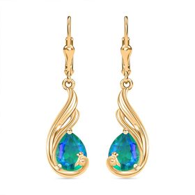 Pfau Quarz Triplett Ohrringe - 3,60 ct.