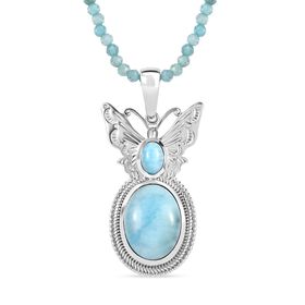 AAA Larimar Anhänger mit 50cm Kette - 52,50 ct.