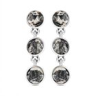 Weiße Büffel Ohrringe, 925 Silber platiniert ca. 7.20 ct