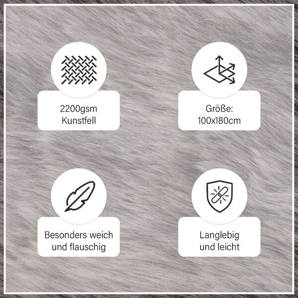 Kunstfell Teppich, hellbraun image number 7