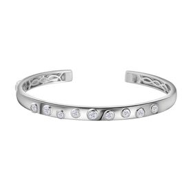 Moissanit Armreif, 19 cm - 1,02 ct.
