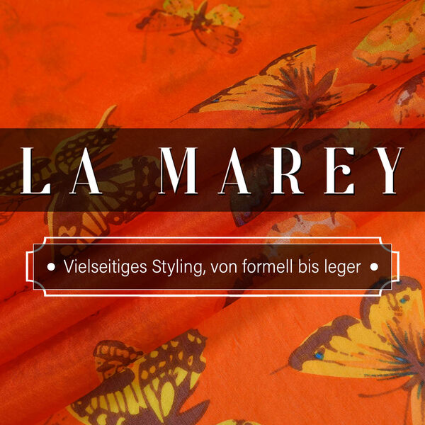 LA MAREY - Chiffonschal aus 100% Maulbeerseide mit Schmetterlingsmuster image number 2