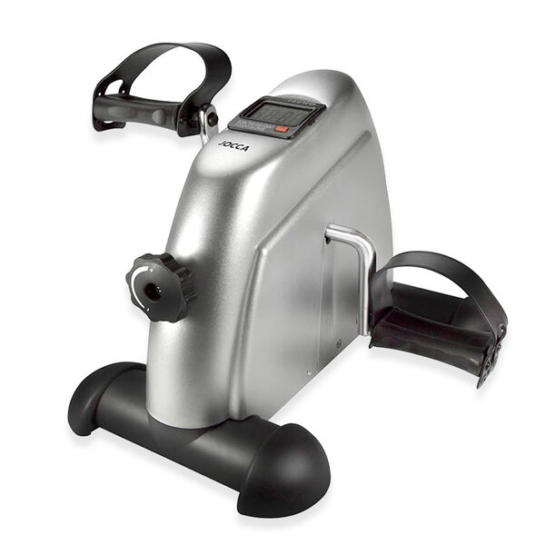 JOCCA - Mini-Heimtrainer, Pedaltrainer mit LCD-Display, f&uuml;r Arm- und Beintraining, verstellbarer Widerstand, grau