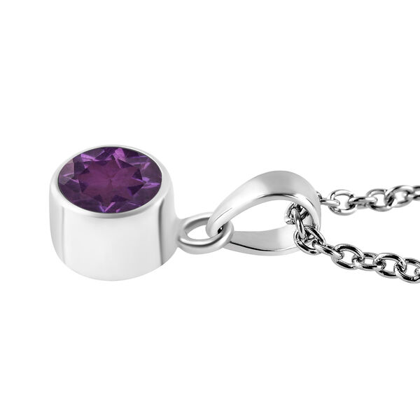 Afrikanischer Amethyst-Anhänger und Ohrringe aus 925 Silber, mit Kette aus Edelstahl ca. 2.62 ct image number 5