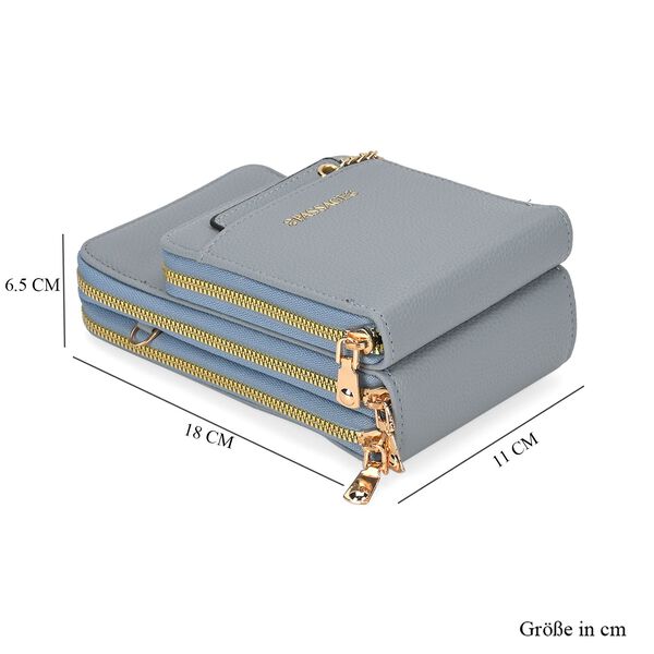 PASSAGE Crossbody Tasche, 18x6,5x11cm, Grau image number 7