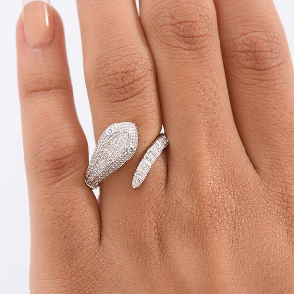 LUXURIANT SI-GH Labor Diamant Ring, rhodiniert 925 Silber - 0,50 ct. image number 2