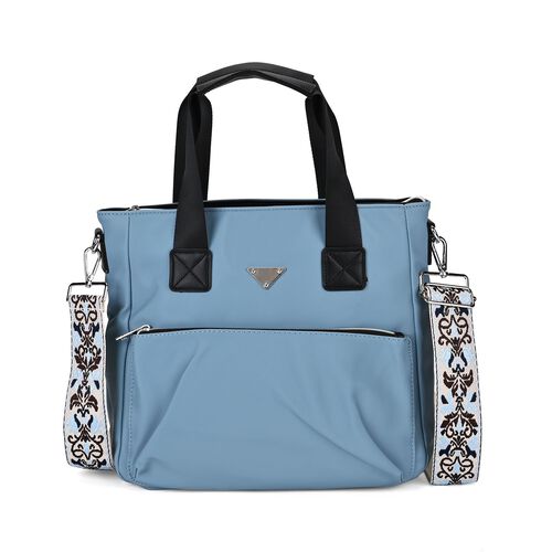 Praktischer Shopper mit verstellbarem Riemen, Blau image number 0