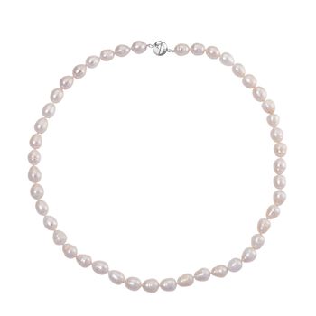 D'Joy wei&szlig;e S&uuml;&szlig;wasser Perle 50cm Halskette