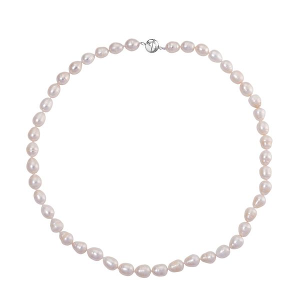 D'Joy wei&szlig;e S&uuml;&szlig;wasser Perle 50cm Halskette image number 4